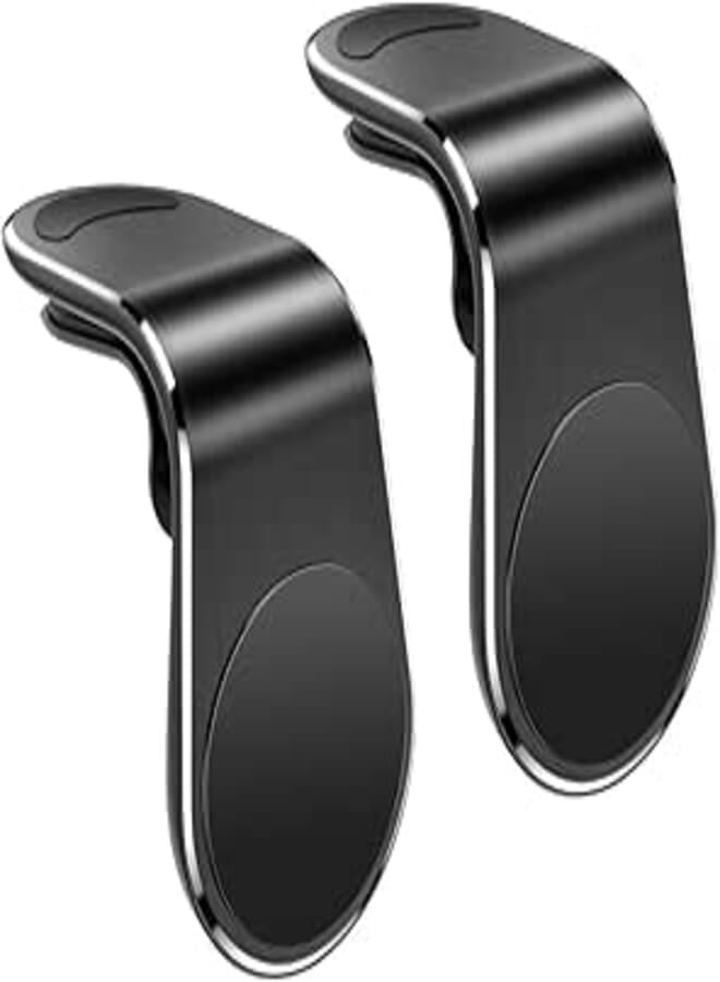 Warxin Car Phone Holder Magnetic, 2 Pack Strong Magnetic Mini Size Aluminum Alloy 360 Degree Rotation Mobile Phone Stand Car Cradle with 5 Magnet Universal for Smartphones